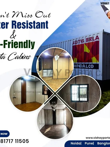 Our porta cabins are designed to be water-resistant and eco-friendly. We use materials that are durable and can withstand different weather conditions, ensuring a long-lasting structure.