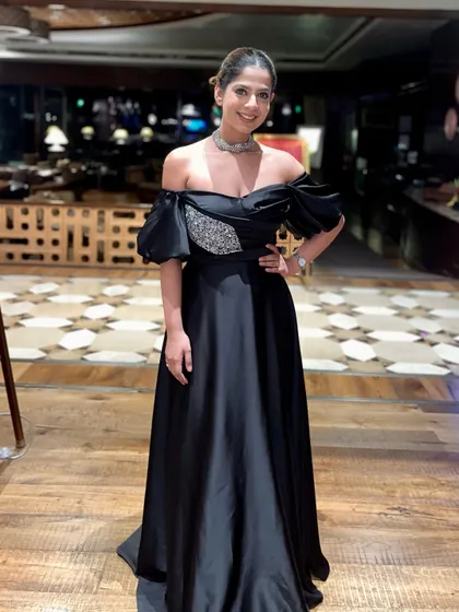 Dressed for a gala evening for Grohe at The Khyber Resort in Gulmarg. Hosting in such a breathtaking location required an equally elegant look.