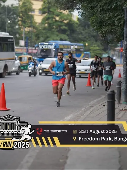 Running through the streets of Bangalore during the Advokathon. It's great to see the city from a different perspective.