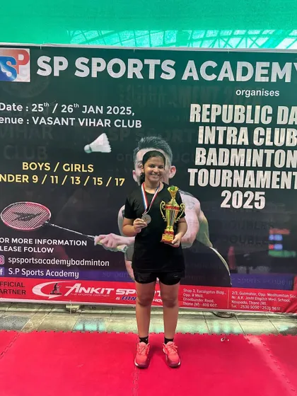 Prathama Rane, the runner-up in the U-15 Girls category, after a great tournament.