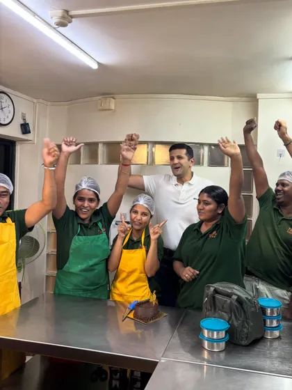 Happy 1 year to us! A moment of celebration with the team that makes it all happen. From 6 am chopping to 11 am packing, their hard work is everything.