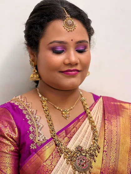 Another angle of the purple eyeshadow, showing the beautiful blending and shimmer.