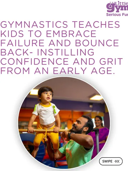 Gymnastics teaches kids to embrace failure and bounce back. Learning to fall and get up again instills confidence and grit from an early age, one of the most important life lessons we teach.