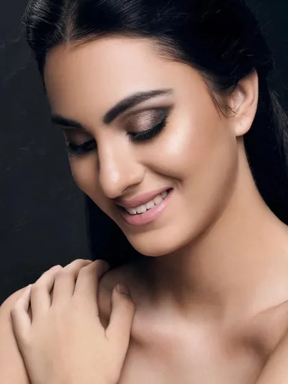Makeup is not a mask, it's an art. A beautiful, simple beauty shot by my student Niti, showcasing her skills in creating natural, expressive looks.
