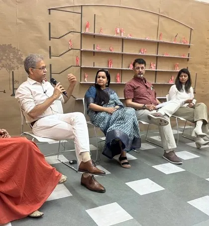 Our partner, Sanjay Bhardwaj, participating in a panel discussion at the Indian Institute of Art & Design (IIAD) on the topic of reductive design and whether "less is more" in our current era.