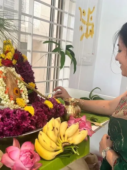 New beginnings and endless stories. A close-up of the pooja ceremony, marking the start of a new chapter for Kahaani Box in JP Nagar.
