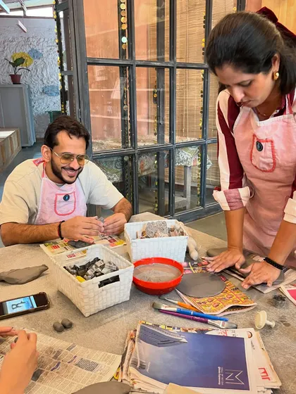 Find peace in the spin of the wheel and the touch of clay. Our studio is a space for mindfulness and creativity, where you can feel the stress melt away.