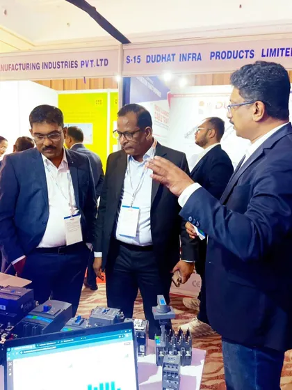 A detailed discussion about my product's technical specifications with MEP consultants at the IEEMA event.