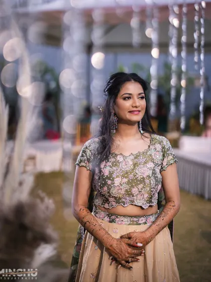 A gorgeous bride surrounded by her equally stunning bridesmaids and friends. I created looks for the whole group, ensuring everyone felt beautiful and confident for the celebrations.