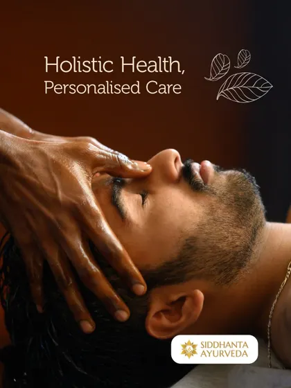 My approach is centered on providing holistic health through personalized care. This is a glimpse into a therapeutic session, focusing on marma points on the face to relieve stress and promote deep relaxation.