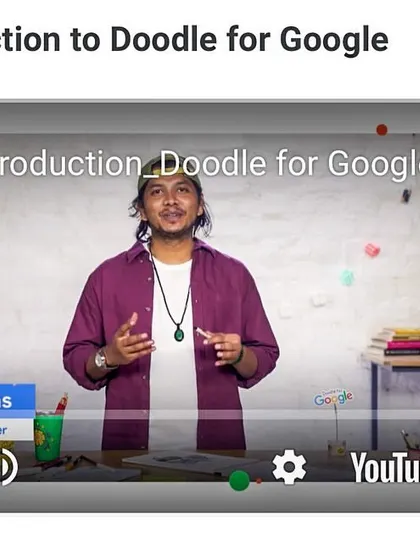This is from the "Introduction to Doodle for Google" video I created. My message is that stereotypes can be broken, and it's the connection you create with your art that truly matters.