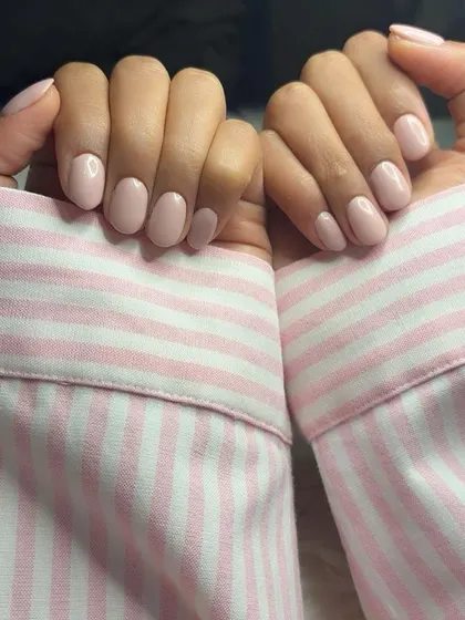 There's no such thing as too much pink! A simple, clean, baby pink manicure.