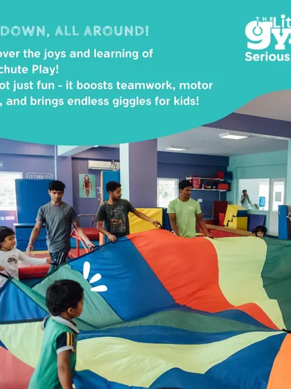 Parachute play is a perfect example of our philosophy. It enhances physical development through movement, cognitive growth through visual tracking, and social skills through teamwork and cooperation. It's learning disguised as pure fun.