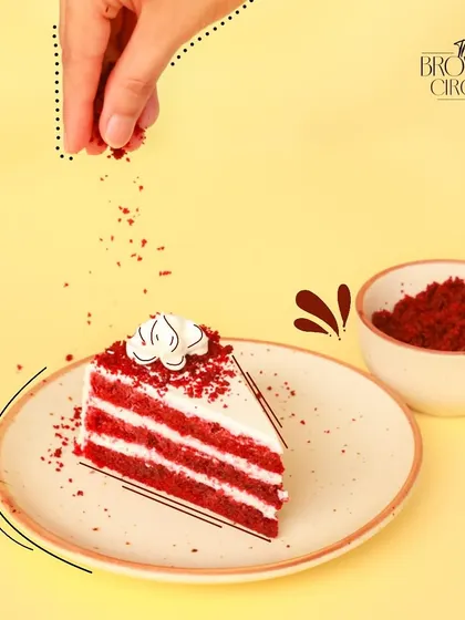 A slice of my Red Velvet pastry getting its final touch. The cream cheese frosting provides the perfect tangy balance to the subtle cocoa flavor of the cake.
