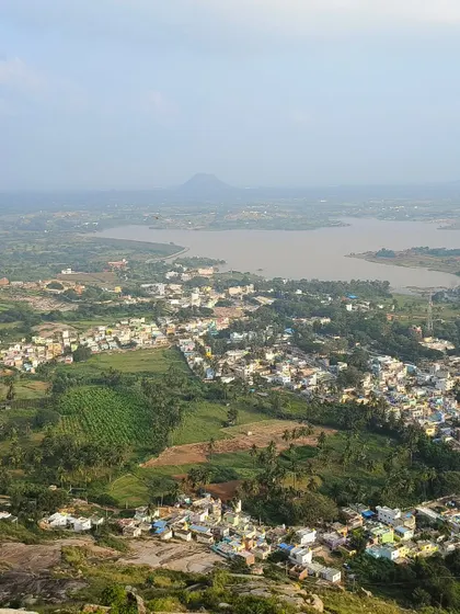 A bird's eye view of the landscape from a peak near Bangalore. You get to see the world from a different perspective.