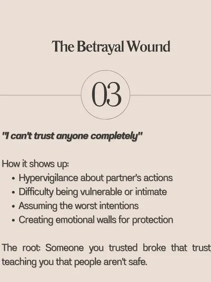 **Inner child wounds from childhood can sabotage your adult relationships.** Wounds like abandonment, rejection, betrayal, or injustice show up as specific patterns. For example, an abandonment wound can lead to clinging tightly to partners, while a rejection wound can manifest as people-pleasing. Understanding these patterns is the first step to healing.