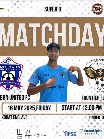 Match day announcement for our U-19 team against Northern United FC.