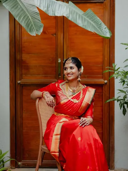 A serene portrait of Rishika at the naming ceremony.