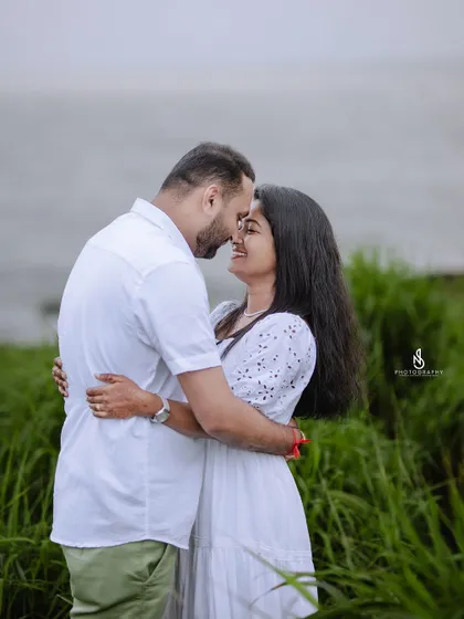 A tender moment, nose-to-nose, showcasing their affection. Close-up shots like this are perfect for highlighting emotion.