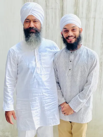 With my Ustad ji, my teacher. On Guru Purnima, I offer my deepest respects. Everything I know and play is a reflection of his grace and teachings. This connection to my Parampara, or tradition, is the most important part of my life as a musician.