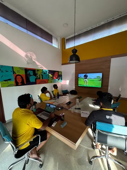 We also focus on the mind. Here, our team reviews player performance videos to analyze strategy and decision-making.