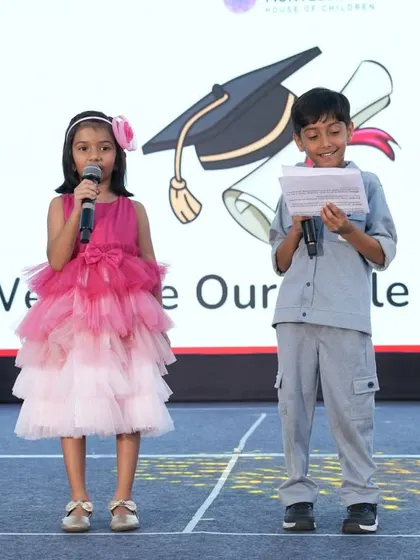 A proud milestone! Our graduates celebrate the culmination of their Montessori journey, ready for the next chapter. This ceremony honors their growth, independence, and love for learning.
