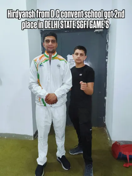 Hirdyansh from D.C. Convent School achieved 2nd place in the Delhi State SGFI Games. A testament to his focus and training.