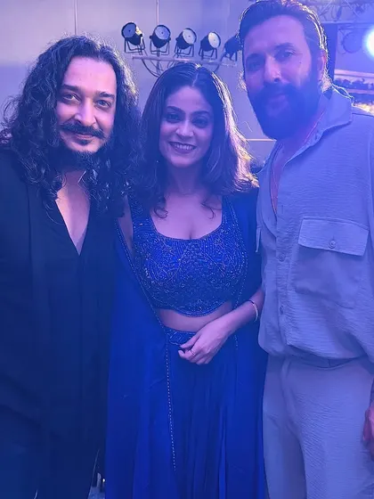 Sharing a frame with my dear friend and mentor Terence Lewis and my collaborator Nidhi Prabhu at a spectacular wedding celebration.