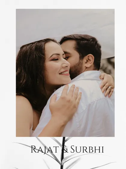 A close-up shot capturing a tender moment of affection during a pre-wedding shoot, highlighting the genuine smiles and connection between the couple.