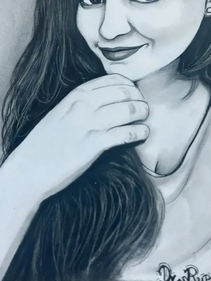 A beautiful piece of handiwork. This framed portrait of a woman shows the quality and care we put into every order.