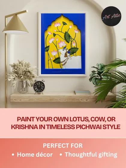 You don't need any experience to create something stunning for your home. I guide beginners through traditional art forms like this beautiful Pichwai painting, helping you make a timeless piece that you can proudly display or gift to someone special.