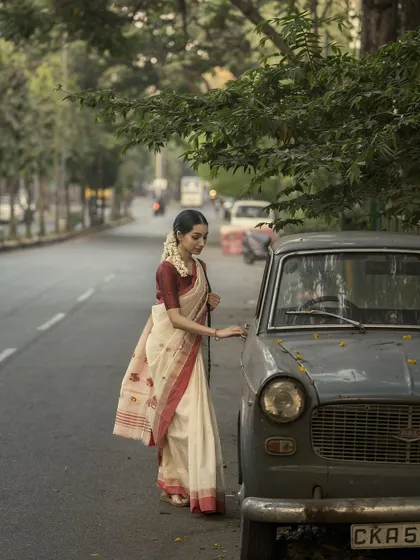 Another shot from the same series, interacting with the car. It felt like being a character in an old film.