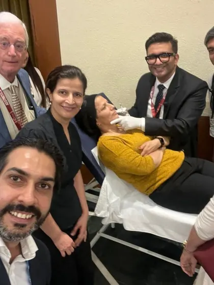 A hands-on learning session with esteemed colleagues. Practical demonstrations and collaborative learning are essential for refining our skills and treatment protocols.