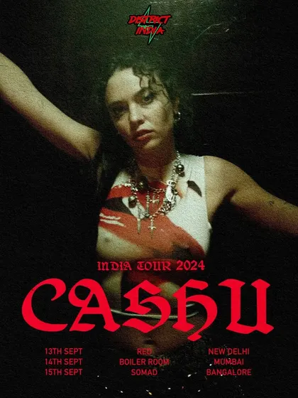 The tour poster for Cashu's 2024 India tour, which I managed. My services include organizing multi-city tours for international artists, handling logistics, and promoting the shows.