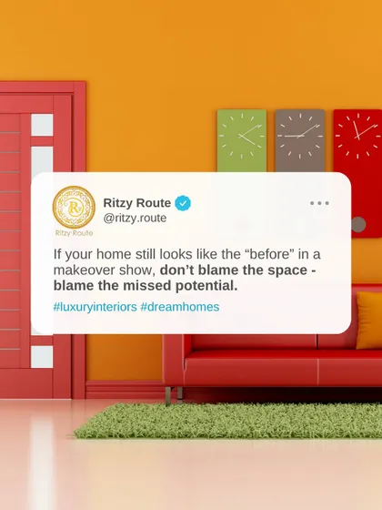 If your home still looks like the "before" in a makeover show, don't blame the space, blame the missed potential. A vibrant room that shows what's possible with bold color choices.