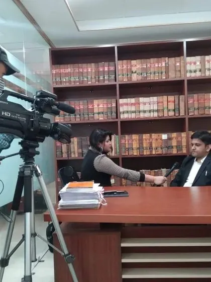 My first media interaction in my new office, discussing contemporary legal issues with a journalist.