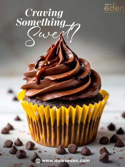 Craving something sweet? This rich, chocolate-drizzled cupcake is the perfect cure.