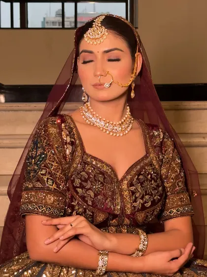 Eyes closed, showcasing the soft and blended eyeshadow work. My technique ensures there are no harsh lines, just a seamless gradient of color.