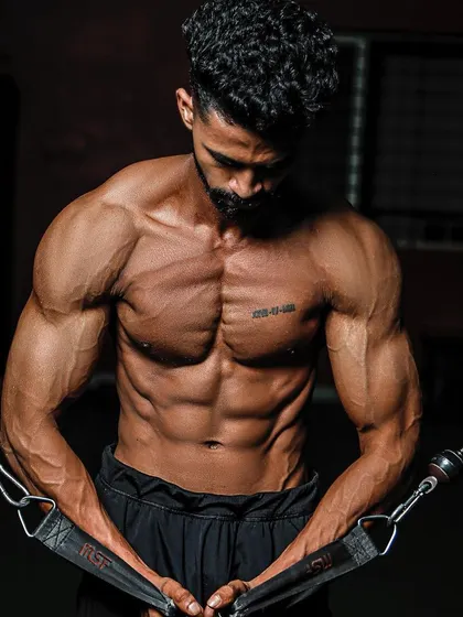 The result of a 12-week contest prep. This client achieved a sharp, conditioned look ready for the stage.