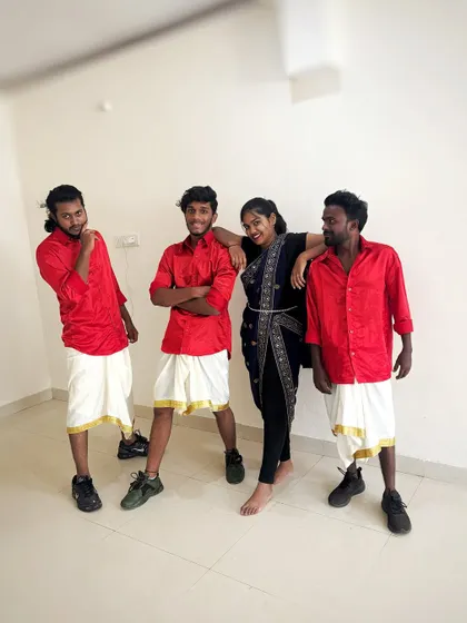 Our dancers in traditional South Indian attire for a culturally themed corporate event. We can tailor our performances and costumes to any theme.