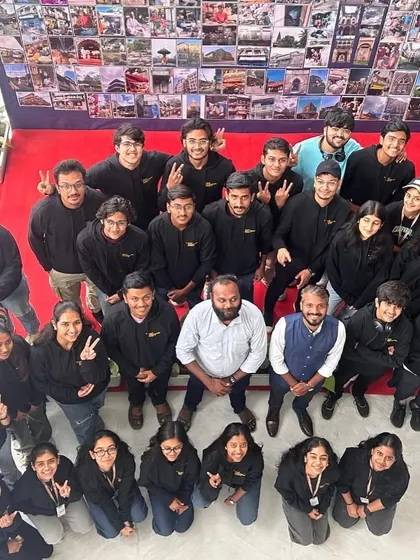 This photo captures the incredible energy after a mascot design session with students from Dr. DY Patil University's School of Design. Creating a positive and collaborative atmosphere is key to my workshops.