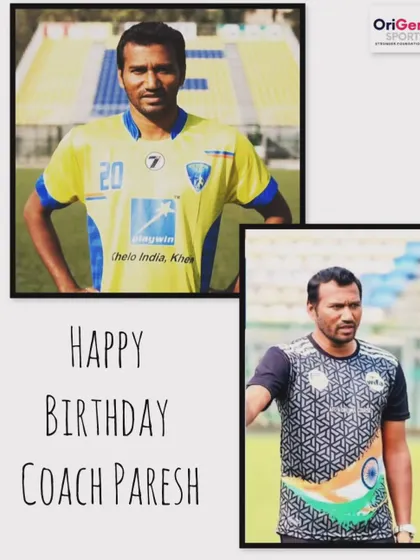 A birthday graphic celebrating Coach Paresh Shivalkar. His legacy as a player and expertise as a coach are integral to the foundation of our academy.