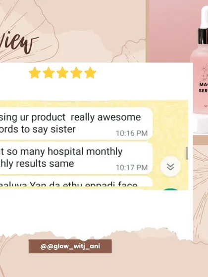 Another customer who was disappointed with other products but found my Magic Serum to be "really awesome."