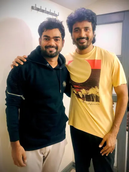 On the sets of 'Maaveeran' with Sivakarthikeyan anna. Our short conversations on set were special, and it's always a pleasure to work with such a grounded person.