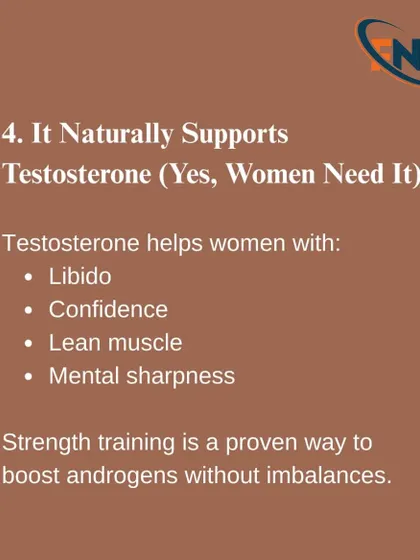 Yes, women need testosterone too! It's crucial for libido, confidence, lean muscle, and mental sharpness. Strength training is a proven way to naturally support healthy testosterone levels.