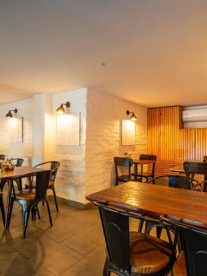 The cozy basement seating at our Vasant Vihar outlet, perfect for a more intimate meal.