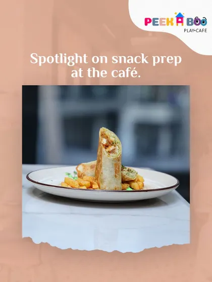 A spotlight on snack prep. This freshly rolled and grilled wrap is a perfect, satisfying bite.
