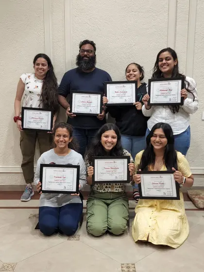 This is my graduating class of fellow dog trainers. I'm so grateful to have learned alongside these talented people, each of us dedicated to improving the lives of dogs and their families across the country through positive training.