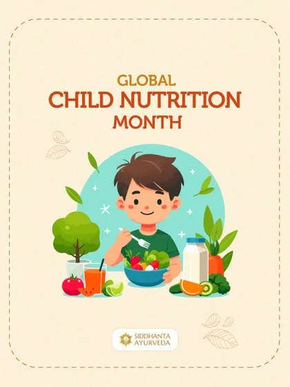 This graphic for Global Child Nutrition Month highlights my belief in laying a foundation for lifelong health. Proper nutrition is essential for a child's growth and development.