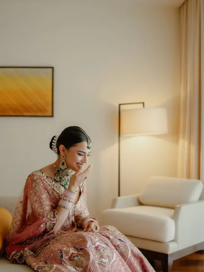 Laughter is the best accessory. Her joyful expression is complemented by a fresh and luminous makeup look that feels light and airy.